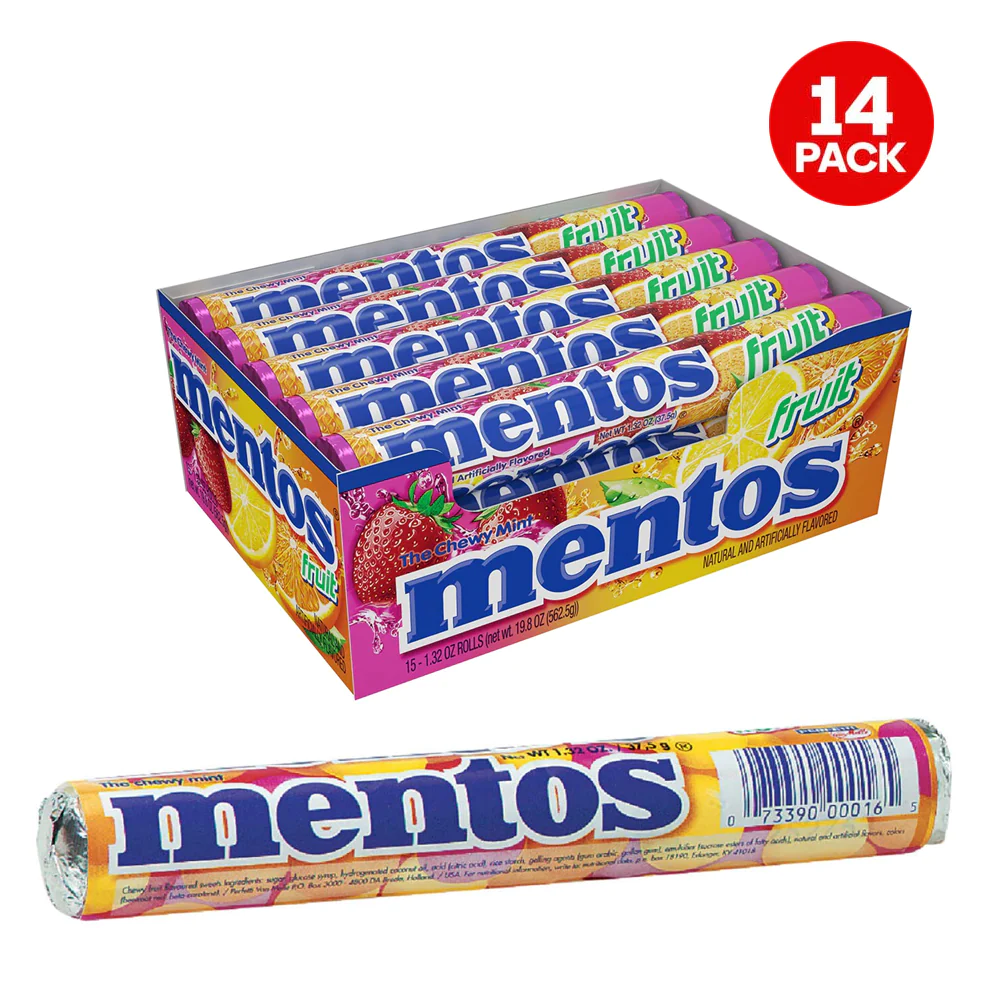 MENTOS FRUIT 29G X14