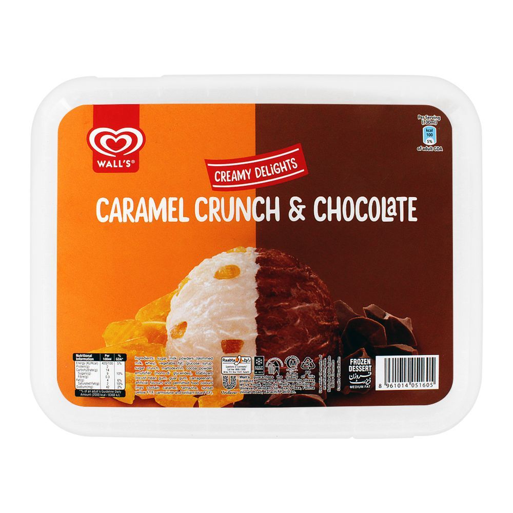 WALLS CARAMEL CRUNCH & CHOCOLATE 100ML BUCKET