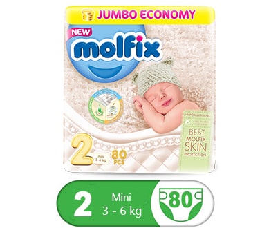 Order Molfix Baby Diaper Mini Jumbo Pack Size 2 (80 Pcs) Online At Best Price In Pakistan